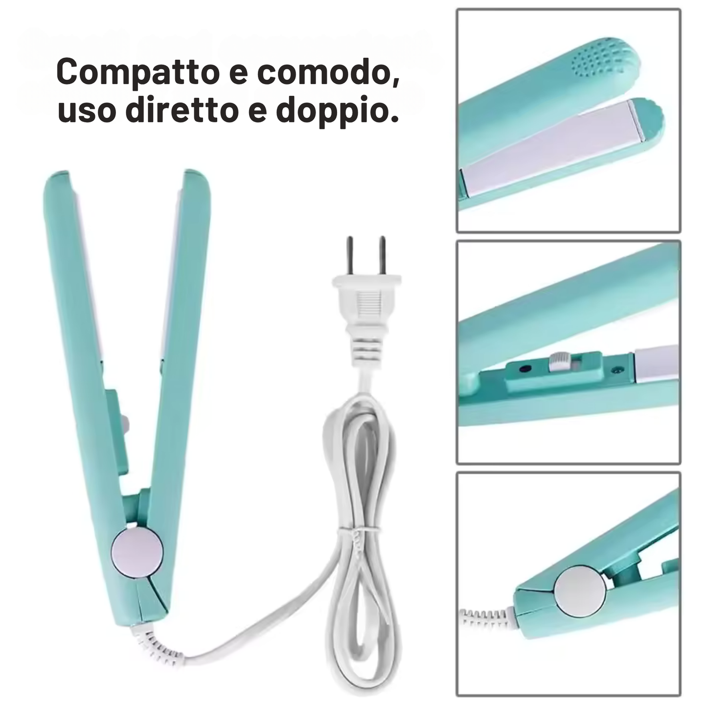 Mini piastra per capelli professionale