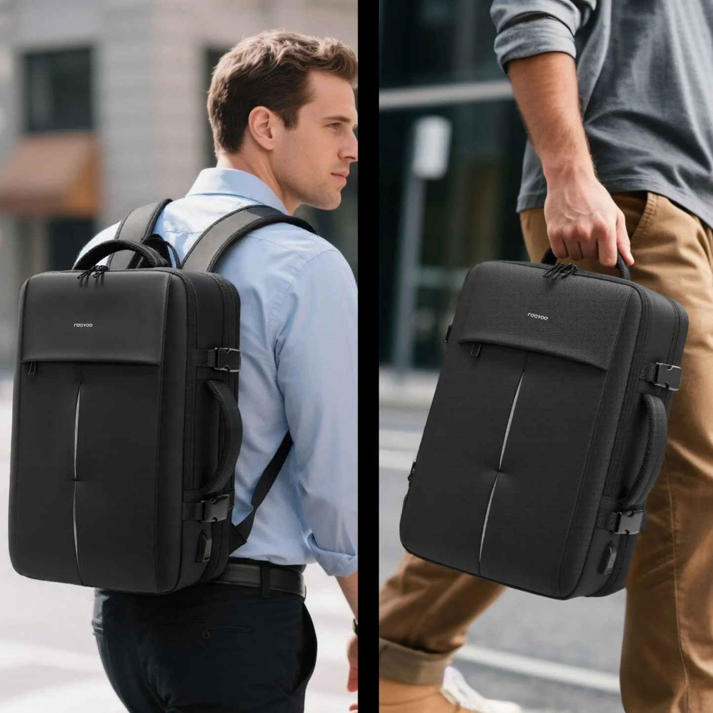 Zaino da Viaggio Espandibile con Compressione Sottovuoto da 60L – Bagaglio a Mano
