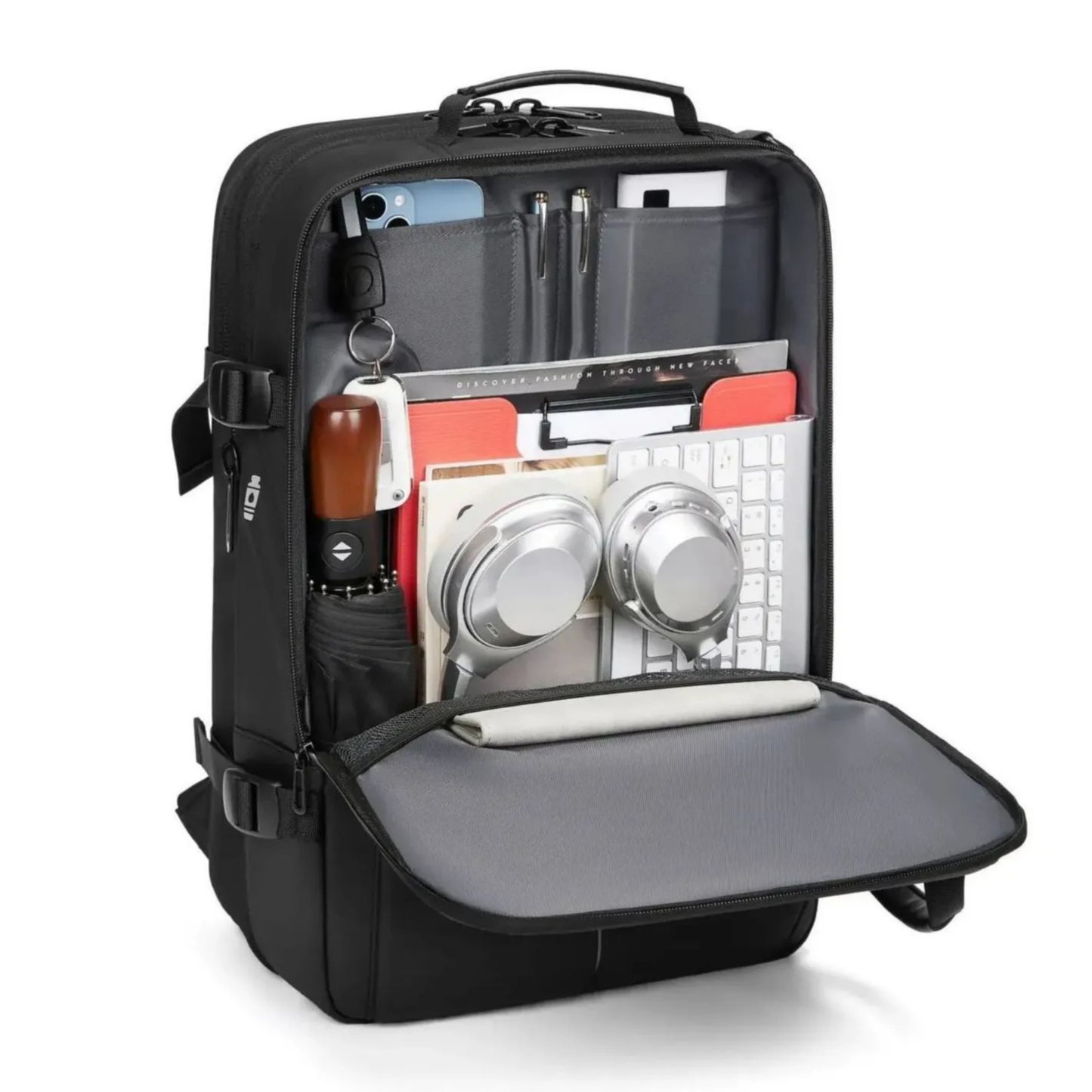 Zaino da Viaggio Espandibile con Compressione Sottovuoto da 60L – Bagaglio a Mano