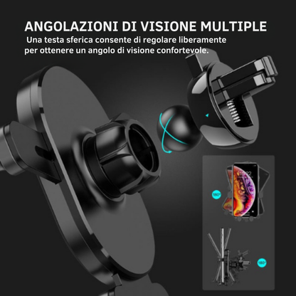 Supporto da auto per telefono cellulare con rotazione a 360°